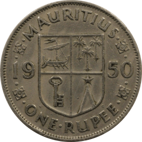 1 rupia 1950 mauritius a5